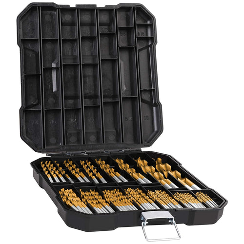 99-Piece Titanium Coated Drill Bit Set – Professional HSS Drill Bits for Wood, Metal, Plastic & DIY Projects