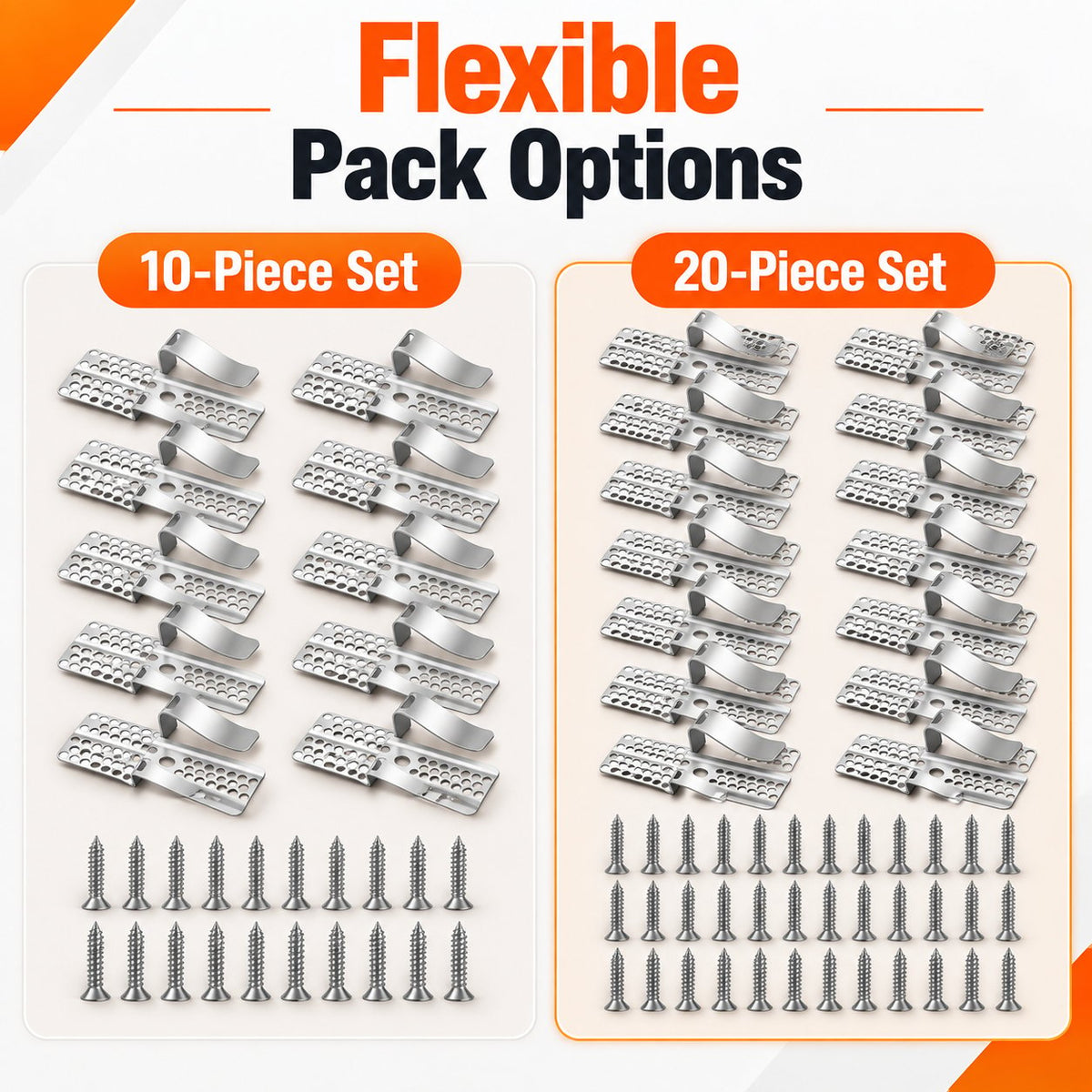 🛠️ 1/2" Drywall Repair Clips with Screws — Easy Metal Backing for Wall Patches
