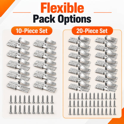 🛠️ 1/2" Drywall Repair Clips with Screws — Easy Metal Backing for Wall Patches