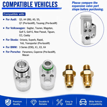 Car A/C Leak Test Plug Kit, Air Conditioning Expansion Valve Sealing Test Tool