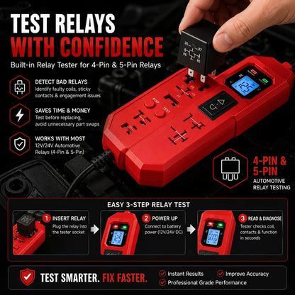 🔧 3-in-1 Automotive Power Circuit Probe & Relay Tester – 12V/24V Electrical Diagnostic Tool | Buy 2 Get Free Shipping 🚚
