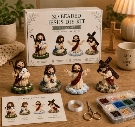 🔥Last Day 50% OFF 💀 3D Beaded Skeleton DIY Kit & Beaded Christian DIY Kit