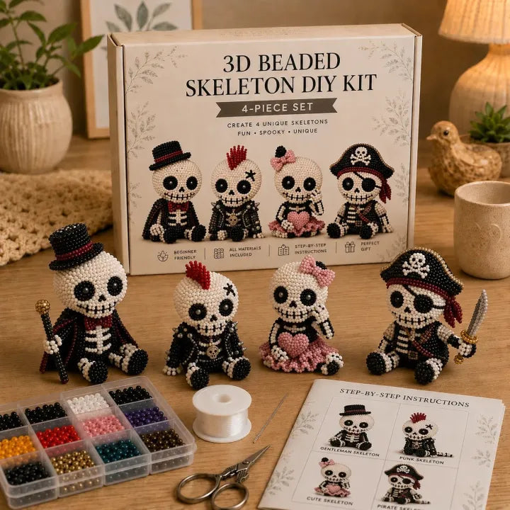 🔥Last Day 50% OFF 💀 3D Beaded Skeleton DIY Kit & Beaded Christian DIY Kit