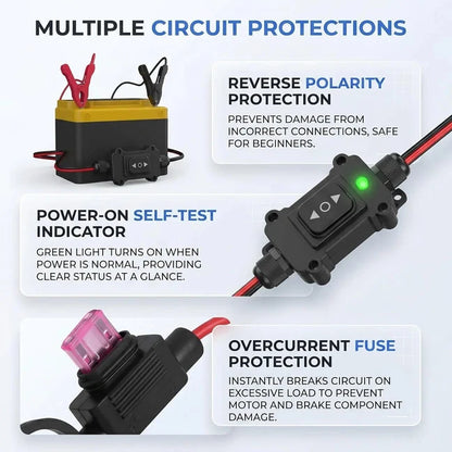 🔥Universal EPB Emergency Release Tool – 14A Fuse & Dual-Channel Forward/Reverse Control for Electronic Parking Brake