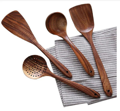 Premium Wooden Kitchen Utensil Set – Handcrafted Natural Wood Cooking Tools for Everyday Use
