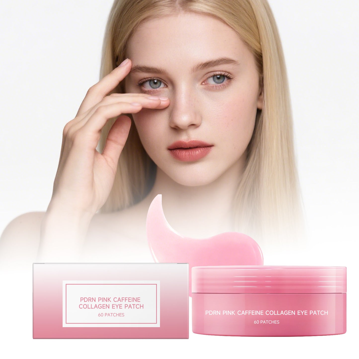 Age-Defying Collagen Eye Patches – Firming Gel Eye Masks with PDRN, Caffeine & Retinol for Brighter Under Eyes