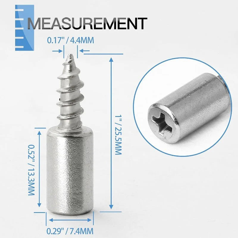 Metal Screw-In Shelf Pegs