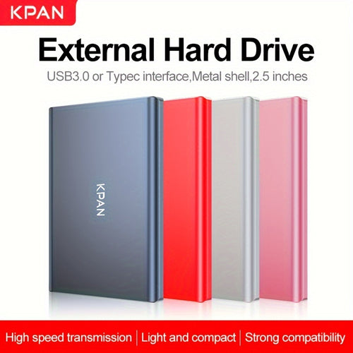 KPAN Portable Hard Drive 500GB\u002F320GB\u002F1TB | USB3.0, Metal Shell, Compatible with PS4, PC, Mac, TV, Laptops, and Smartphones for Storage Expansion