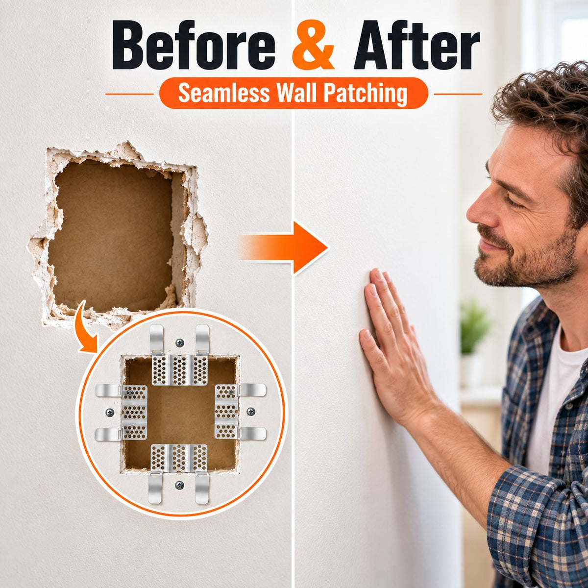 🛠️ 1/2" Drywall Repair Clips with Screws — Easy Metal Backing for Wall Patches