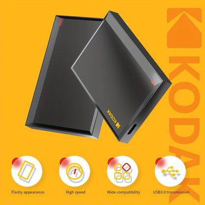 KODAK P190 Portable External Hard Drive 500GB USB 3.0 Interface Plug-And-Play. Suitable For: Windows\u002FMac Systems. No Need to Install Software. Safely Back Up Photos, Videos And Files; The Best Choice for Storage