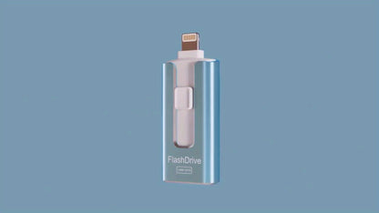 High-Speed 4In1 USB Flash Drive for Iphone And More - One-Click Backup Secure Photo Stick with Password Security