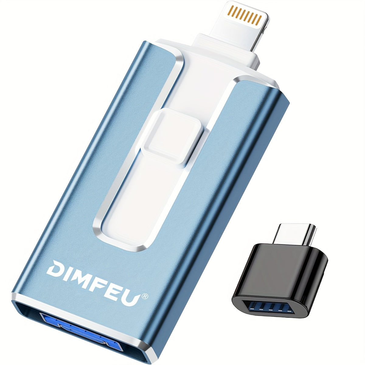 High-Speed 4In1 USB Flash Drive for Iphone And More - One-Click Backup Secure Photo Stick with Password Security