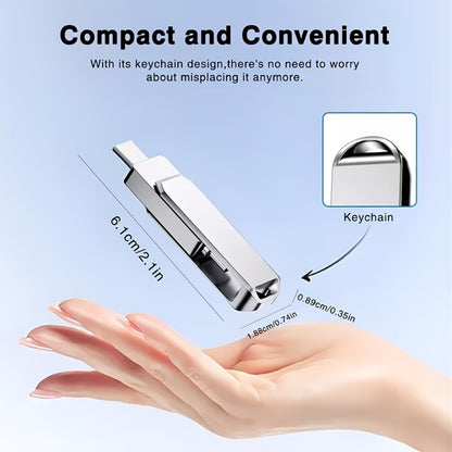 1T Mobile Phone U-Disk with Large Capacity, 4-In-1 Interface, Suitable for All Kinds of Mobile Phone Photo Sticks, External Storage Memory Sticks, Compatible with Various Brands And Interface Models