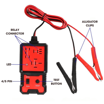Car Relay Tester 12V – Universal Automotive Relay & Voltage Checker with LED Indicator