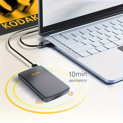 KODAK HDD 1TB Portable External Hard Drive HDD, 500GB Large Storage Mechanical Hard Drive Plug And Play USB 3. 0 for PC Mac Laptop PS4 Xbox Xbox Quick Save Fast Transmission