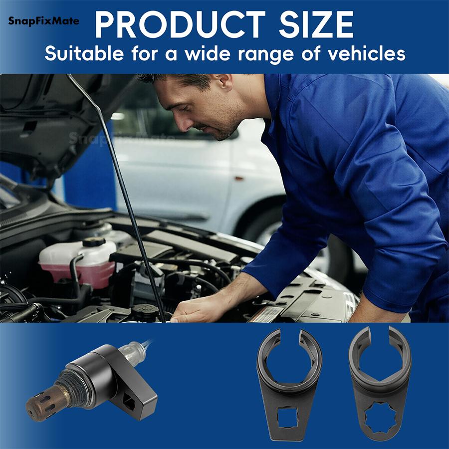 🔧Automotive O2 Sensor Offset Socket & Thread Chaser 5 PCS Set