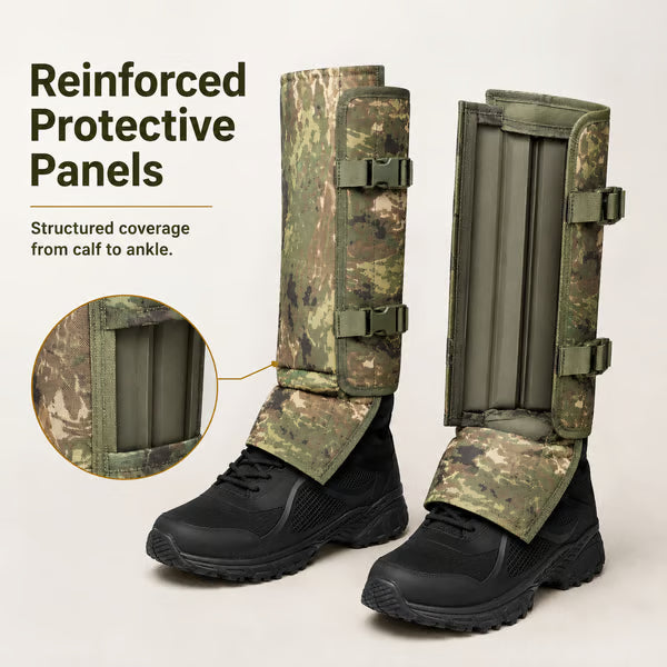 🐍🛡 Reinforced Lower Leg Protection Gaiters – 1000D Outdoor Leg Guards for Hiking & Hunting ⛰️