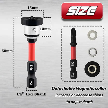 5pcs Drywall Bit Attachment with Depth Stop