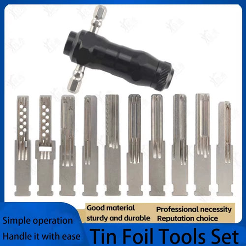 🔐For Extreme storm-tin foil tools set of ten locksmith tools