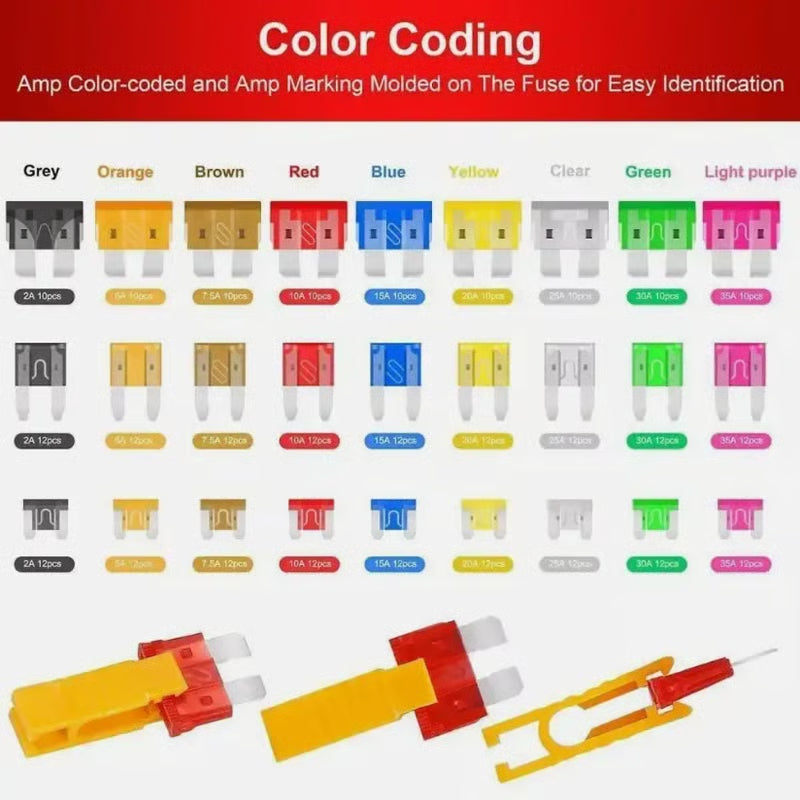 306PCS Car Blade Fuse Kit – Complete Auto Fuse Assortment with Tester & Puller