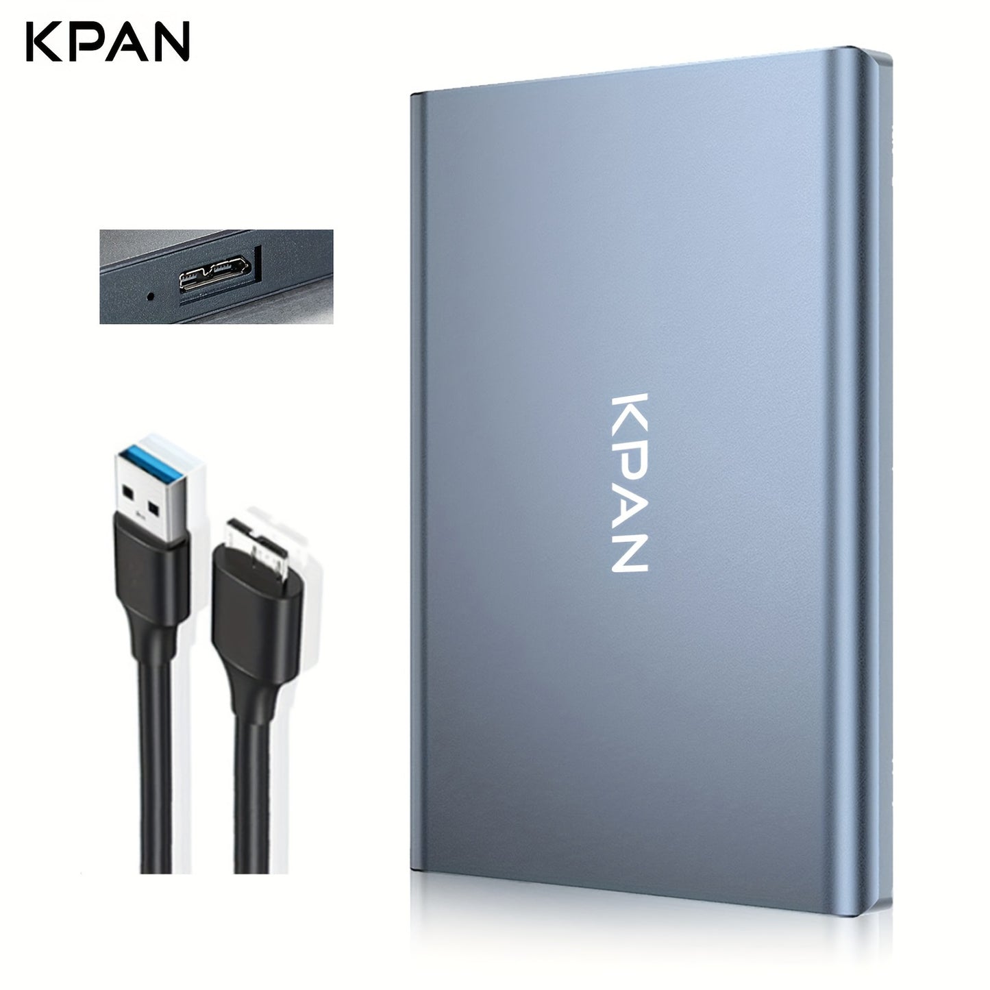 KPAN Portable Hard Drive 500GB\u002F320GB\u002F1TB | USB3.0, Metal Shell, Compatible with PS4, PC, Mac, TV, Laptops, and Smartphones for Storage Expansion