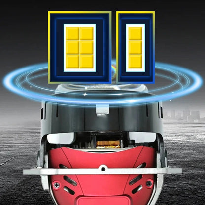 LED Dual-light Follower Lens Car Headlamps