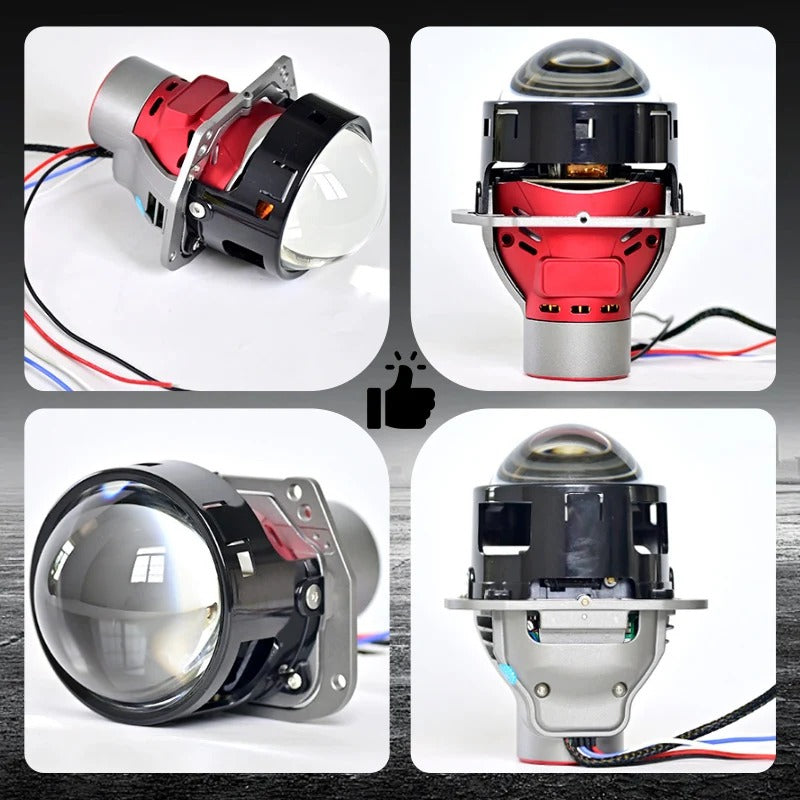 LED Dual-light Follower Lens Car Headlamps