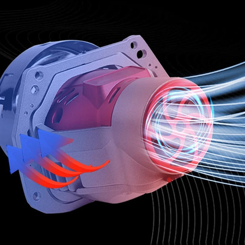 LED Dual-light Follower Lens Car Headlamps