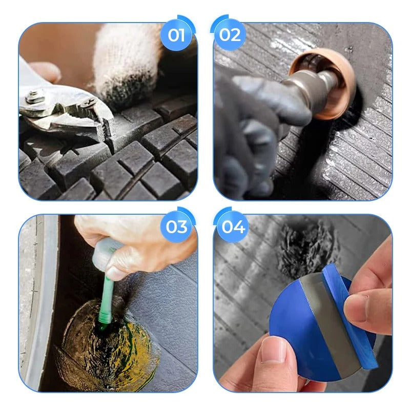 Universal Round Tire Repair Patch for Car Motorcycle & Bike