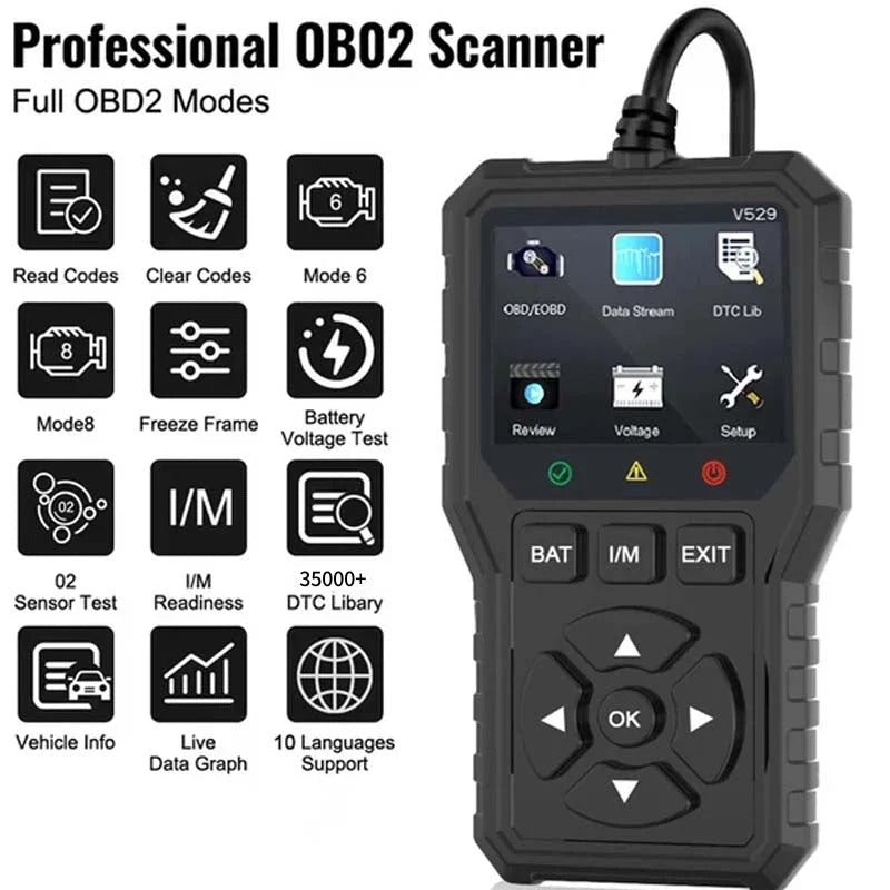 🔧✨Professional OBD2 diagnostic tool: accurate and fast analysis, compatible with most vehicles 🚗📱
