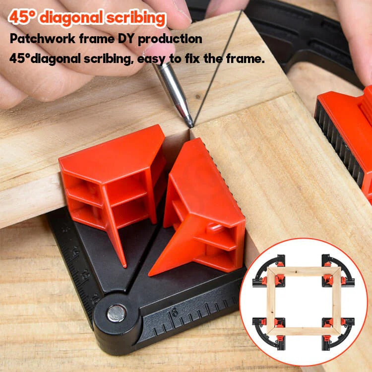 Multi-Angle Adjustable Corner Clamp for Woodworking