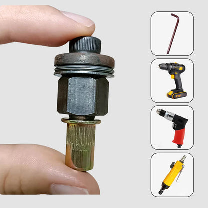 Rivet Gun Head & Nutsert Cap Set | Heavy-Duty Steel Fastening Tool | Portable Kit for Automotive, Sheet Metal & Industrial Use