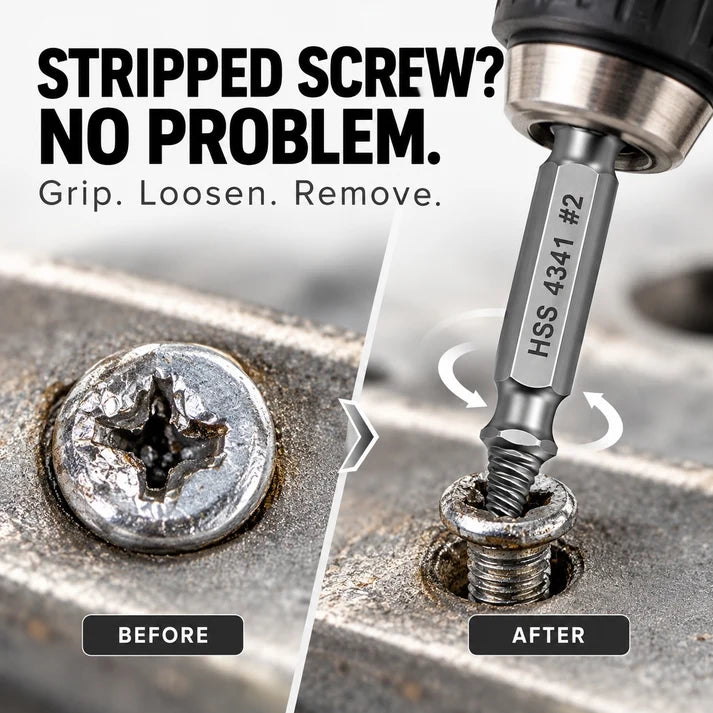 6-Piece Damaged Screw Extractor Set