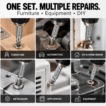 6-Piece Damaged Screw Extractor Set