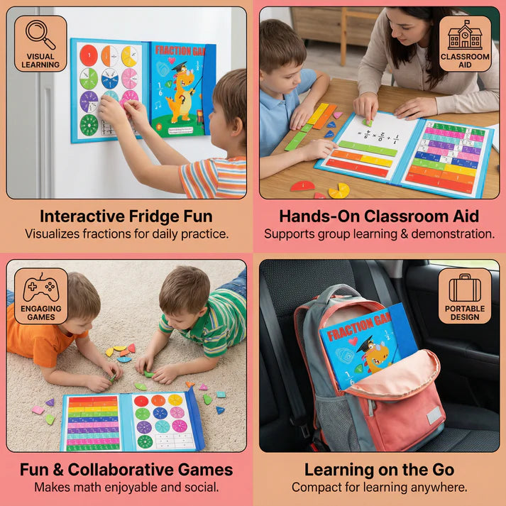 Montessori Kids Fraction Magnet Learning Toy
